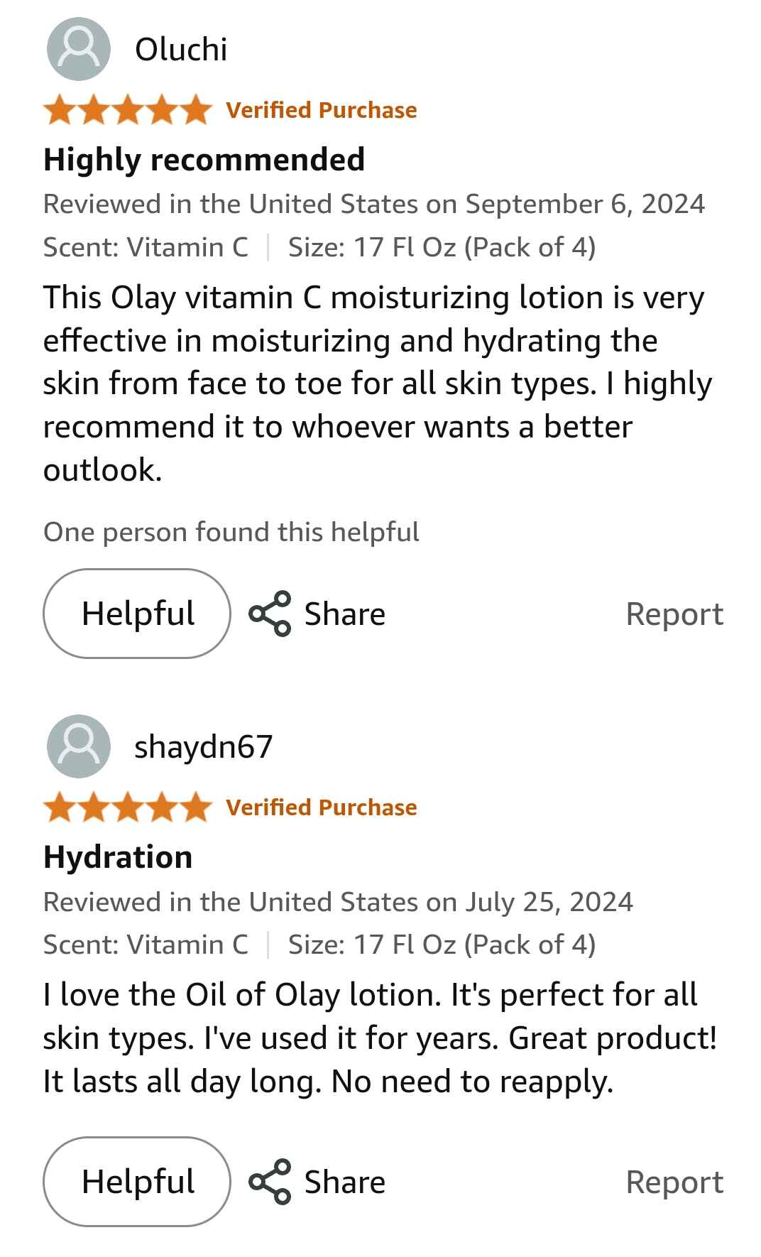 Olay Vitamin C Body Lotion