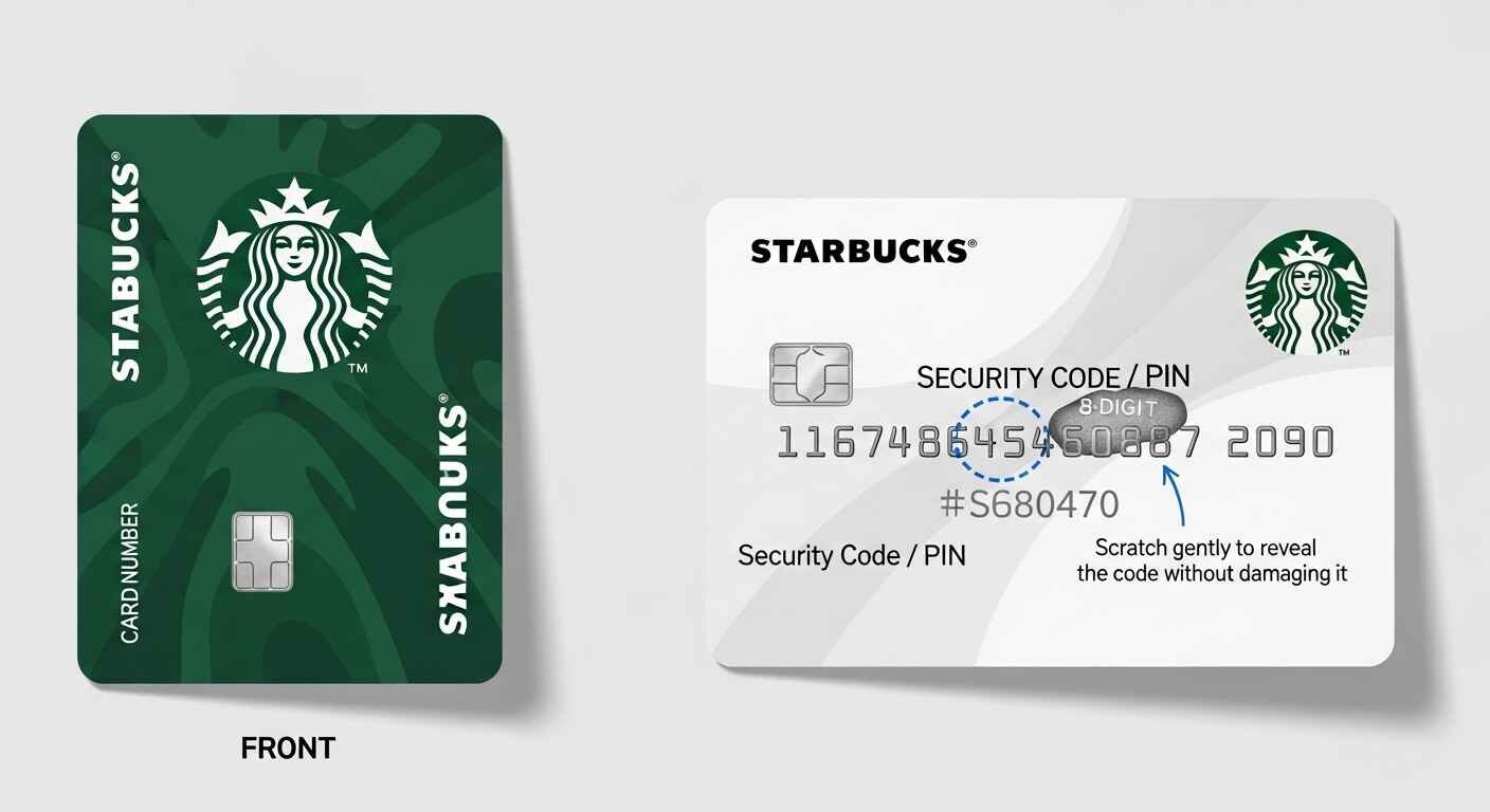 Starbucks gift card security code